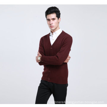 Bn1488yak Wool/Cashmere V Neck Cardigan Long Sleeve Sweater/Clothes/Garment/Knitwear